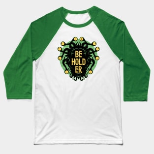 Typographic Beholder Baseball T-Shirt
